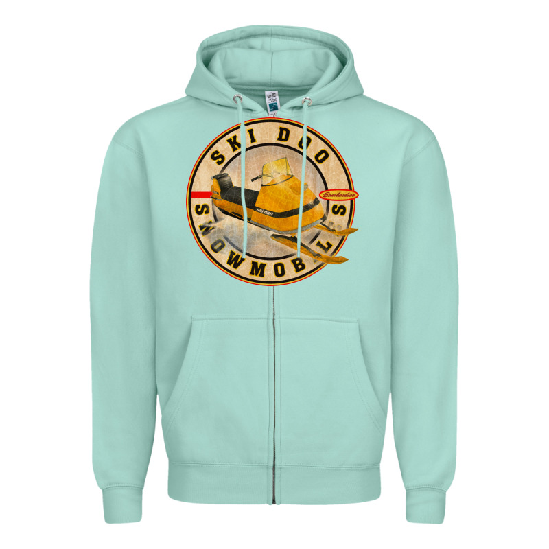 Ski Doo Vintage Snowmobiles Zipper Hoodie by linhVisuals | Teevron