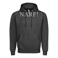 Charcoal Heather narf Zipper Hoodie - linhVisuals