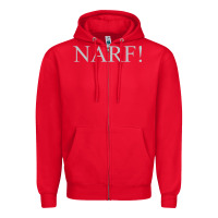 Red narf Zipper Hoodie - linhVisuals