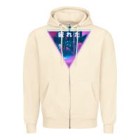 Sandshell tired japanese otaku   abandoned city street art t shirt Zipper Hoodie - linhVisuals