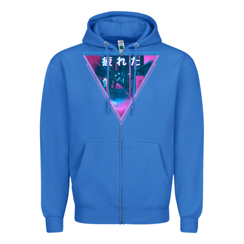 Tired Japanese Otaku   Abandoned City Street Art T Shirt Zipper Hoodie by linhVisuals | Teevron