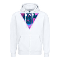 White tired japanese otaku   abandoned city street art t shirt Zipper Hoodie - linhVisuals