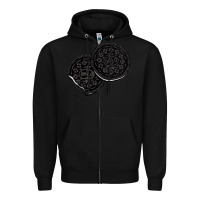 Black oreo lover  cookies Zipper Hoodie - linhVisuals