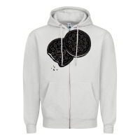 Dove Grey oreo lover  cookies Zipper Hoodie - linhVisuals