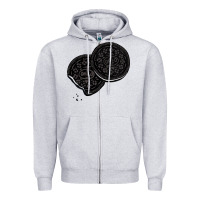 Heather Grey oreo lover  cookies Zipper Hoodie - linhVisuals