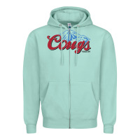 Seafoam wsu cougs light blue Zipper Hoodie - linhVisuals