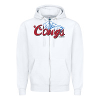 White wsu cougs light blue Zipper Hoodie - linhVisuals