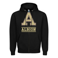 Black albion college athleticpurple Zipper Hoodie - linhVisuals