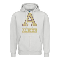 Dove Grey albion college athleticpurple Zipper Hoodie - linhVisuals