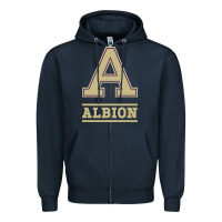 Navy albion college athleticpurple Zipper Hoodie - linhVisuals