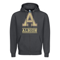 Smoke albion college athleticpurple Zipper Hoodie - linhVisuals