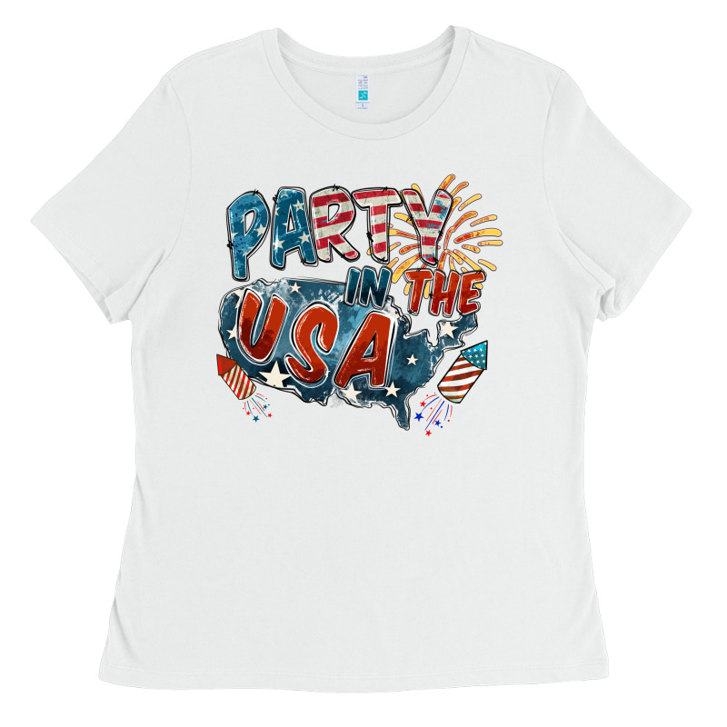 Party In The Usa Ladies Tee by FaDigitalArtStudio | Teevron