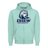 Seafoam drew university vectorized Zipper Hoodie - linhVisuals