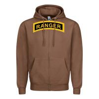Chestnut army ranger tab   black & gold   army ranger tab black gold Zipper Hoodie - linhVisuals