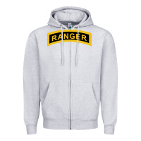 Heather Grey army ranger tab   black & gold   army ranger tab black gold Zipper Hoodie - linhVisuals