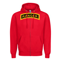 Red army ranger tab   black & gold   army ranger tab black gold Zipper Hoodie - linhVisuals