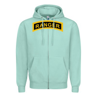 Seafoam army ranger tab   black & gold   army ranger tab black gold Zipper Hoodie - linhVisuals