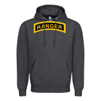 Smoke army ranger tab   black & gold   army ranger tab black gold Zipper Hoodie - linhVisuals