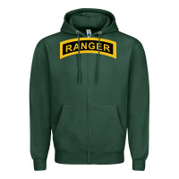 Sports Green army ranger tab   black & gold   army ranger tab black gold Zipper Hoodie - linhVisuals