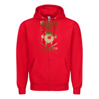Red tekken inspired king design premium t shirt Zipper Hoodie - linhVisuals