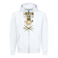 White tekken inspired king design premium t shirt Zipper Hoodie - linhVisuals