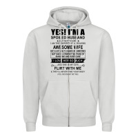 Dove Grey yes i'm a spoiled husband ..awesome wife t shirt Zipper Hoodie - linhVisuals