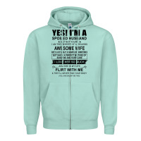 Seafoam yes i'm a spoiled husband ..awesome wife t shirt Zipper Hoodie - linhVisuals