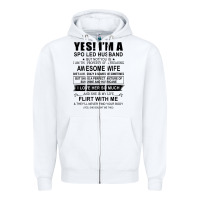 White yes i'm a spoiled husband ..awesome wife t shirt Zipper Hoodie - linhVisuals