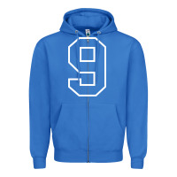 True Royal number #9 sports jersey uniform Zipper Hoodie - linhVisuals