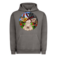Pigment Tornado Christmas Charolais Calf Black Angus Bull And Roos Urban Hoodie - RanaPortraitStore