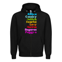Black althea cassidy name woman mans Zipper Hoodie - linhVisuals