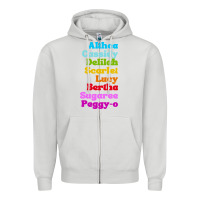 Dove Grey althea cassidy name woman mans Zipper Hoodie - linhVisuals