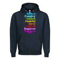Navy althea cassidy name woman mans Zipper Hoodie - linhVisuals