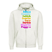 Oatmeal Heather althea cassidy name woman mans Zipper Hoodie - linhVisuals