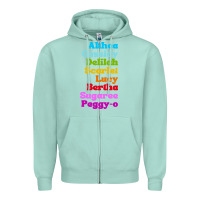 Seafoam althea cassidy name woman mans Zipper Hoodie - linhVisuals