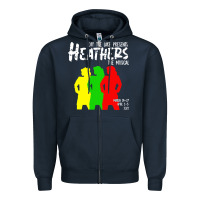Navy otls heathers Zipper Hoodie - linhVisuals