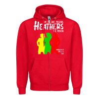 Red otls heathers Zipper Hoodie - linhVisuals