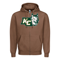 Chestnut keuka college wolf vectorized Zipper Hoodie - linhVisuals