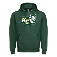 Sports Green keuka college wolf vectorized Zipper Hoodie - linhVisuals