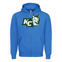 True Royal keuka college wolf vectorized Zipper Hoodie - linhVisuals