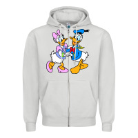 Dove Grey donal duck Zipper Hoodie - linhVisuals