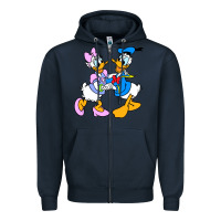 Navy donal duck Zipper Hoodie - linhVisuals