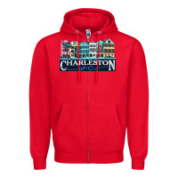 Red charleston rainbow road   charleston south carolin Zipper Hoodie - linhVisuals