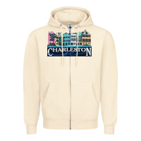Sandshell charleston rainbow road   charleston south carolin Zipper Hoodie - linhVisuals