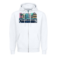 White charleston rainbow road   charleston south carolin Zipper Hoodie - linhVisuals