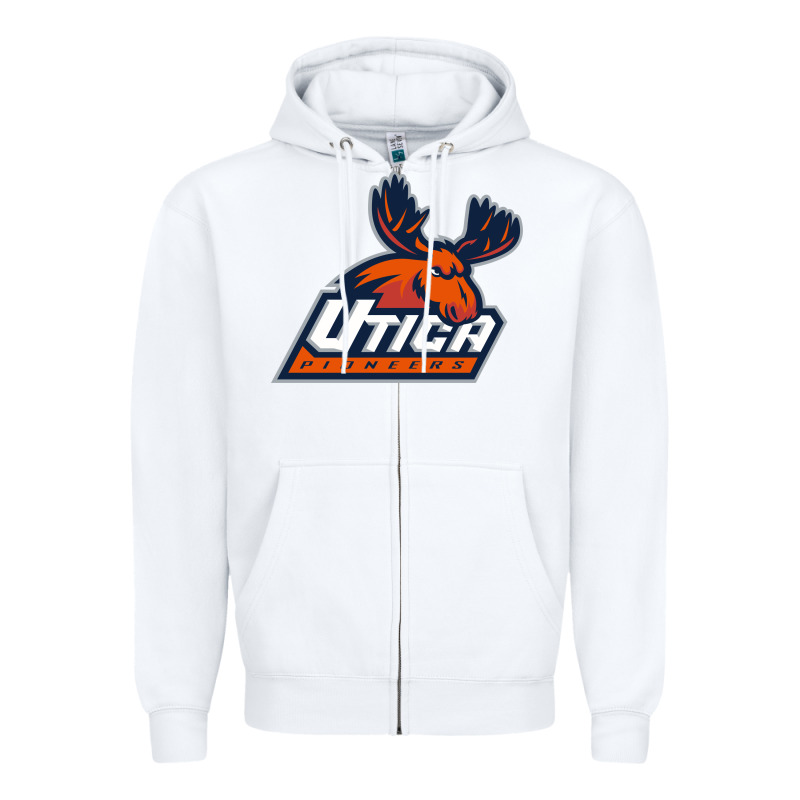 Utica Pioneers Vectorized Zipper Hoodie by linhVisuals | Teevron