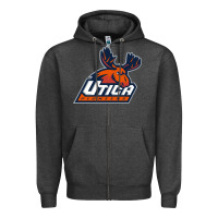 Charcoal Heather utica pioneers vectorized Zipper Hoodie - linhVisuals