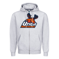 Heather Grey utica pioneers vectorized Zipper Hoodie - linhVisuals