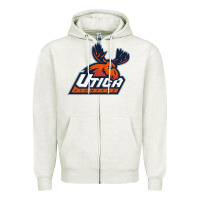 Oatmeal Heather utica pioneers vectorized Zipper Hoodie - linhVisuals
