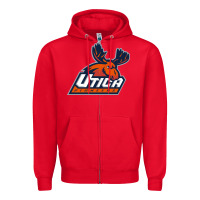 Red utica pioneers vectorized Zipper Hoodie - linhVisuals